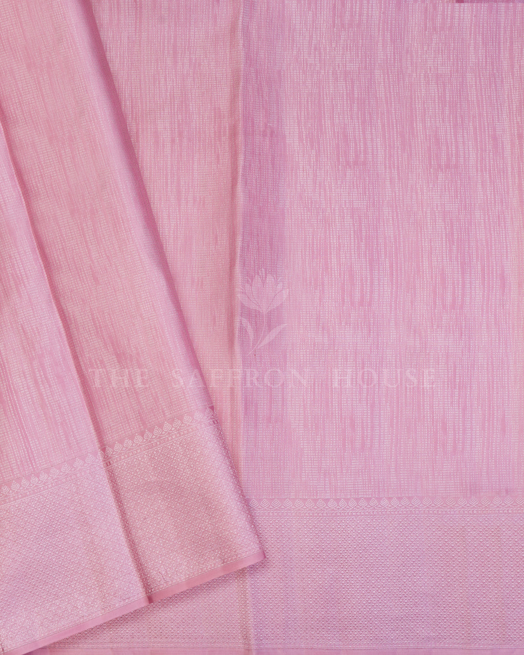 Blush Pink And Pink Kanjivaram Silk Saree – The Saffron House