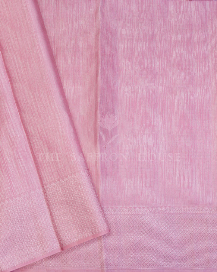 Blush Pink And Pink Kanjivaram Silk Saree – The Saffron House