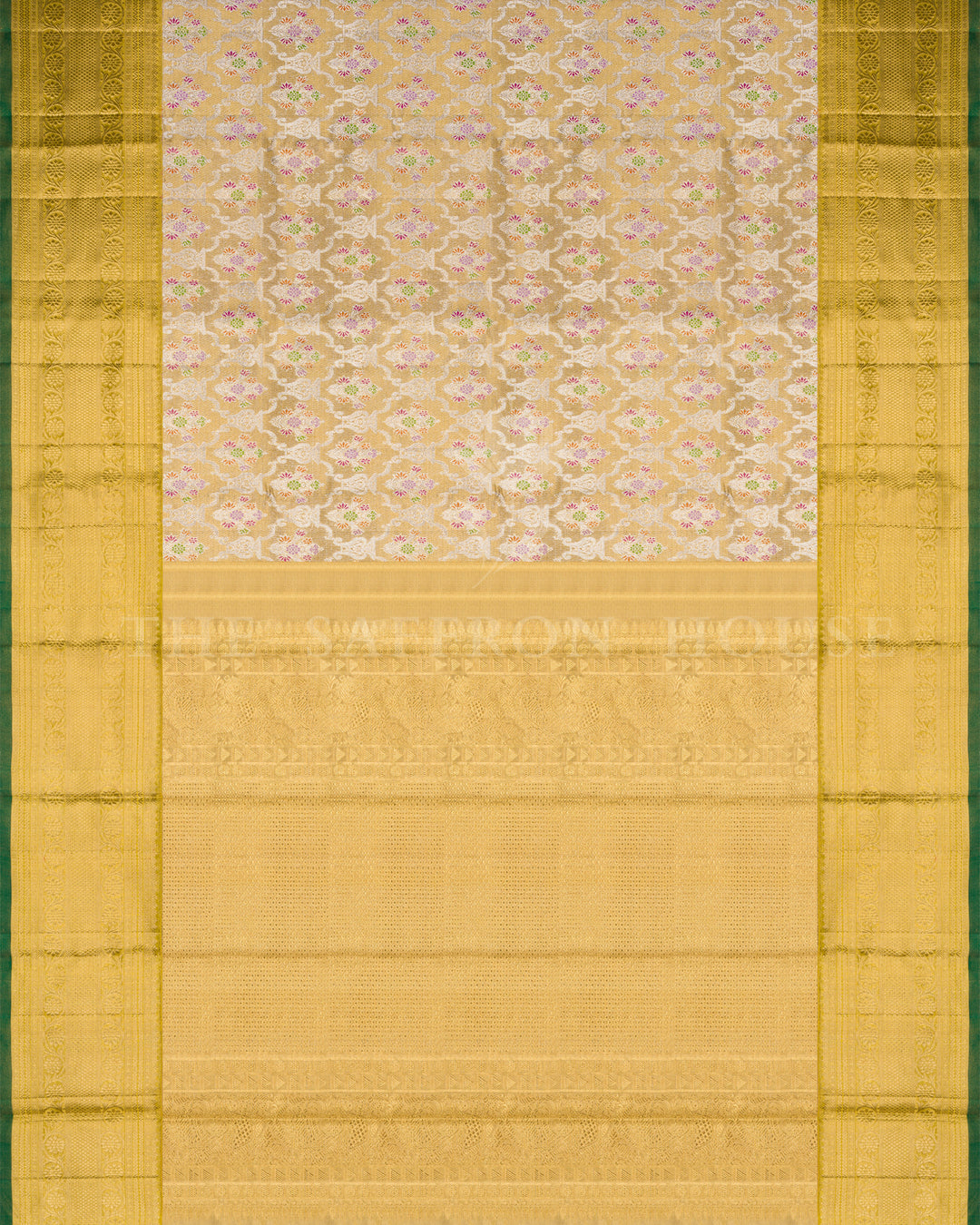 Handloom Kanjivaram Silk Saree in Gold