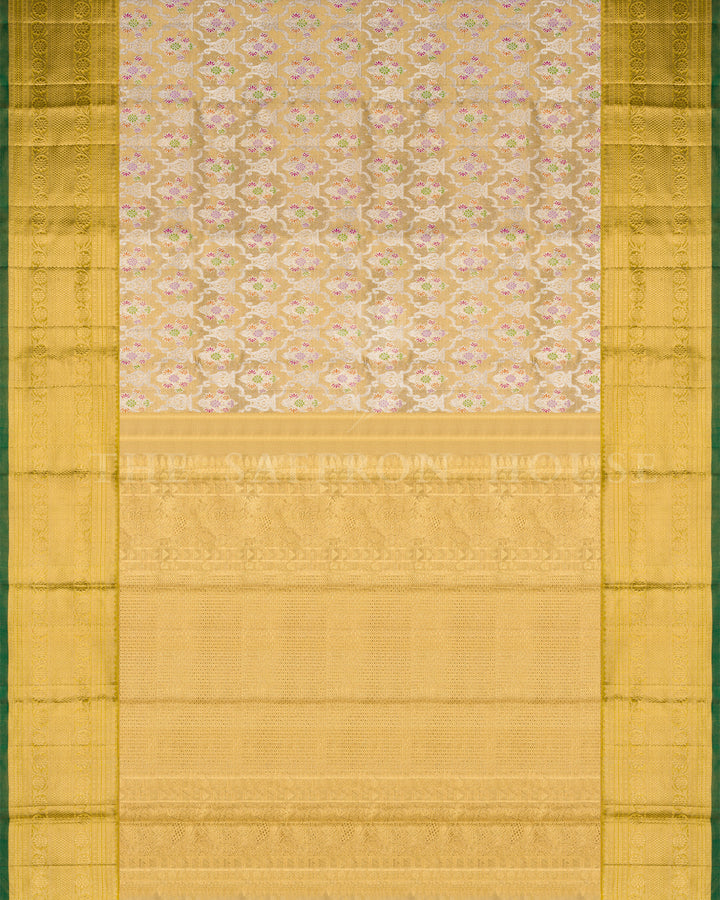 Handloom Kanjivaram Silk Saree in Gold