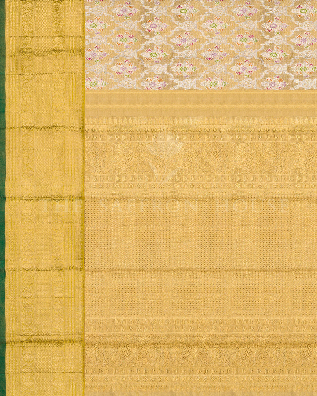 Handloom Kanjivaram Silk Saree in Gold