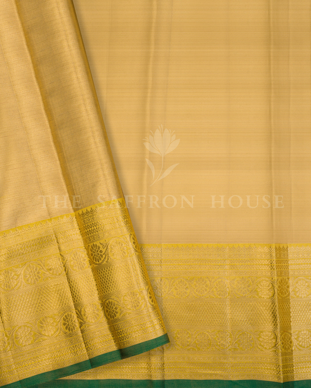 Handloom Kanjivaram Silk Saree in Gold