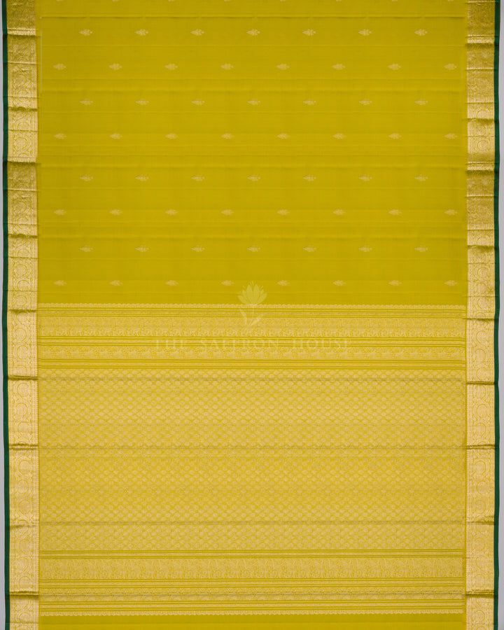 Green Kanjivaram Silk Saree – The Saffron House