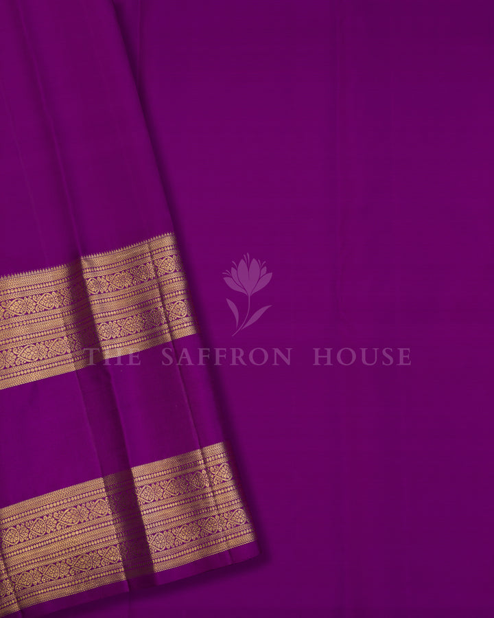 Pink And Violet Korvai Kanjivaram Silk Saree – The Saffron House