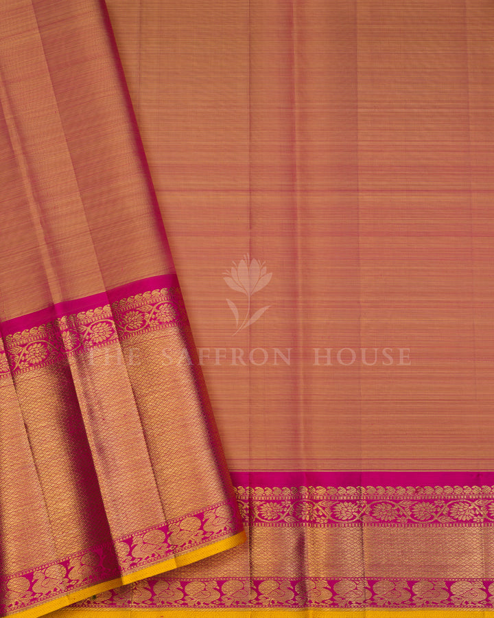 Pink And Magenta Kanjivaram Silk Saree – The Saffron House