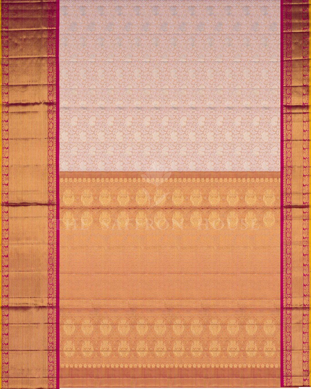 Pink And Magenta Kanjivaram Silk Saree – The Saffron House