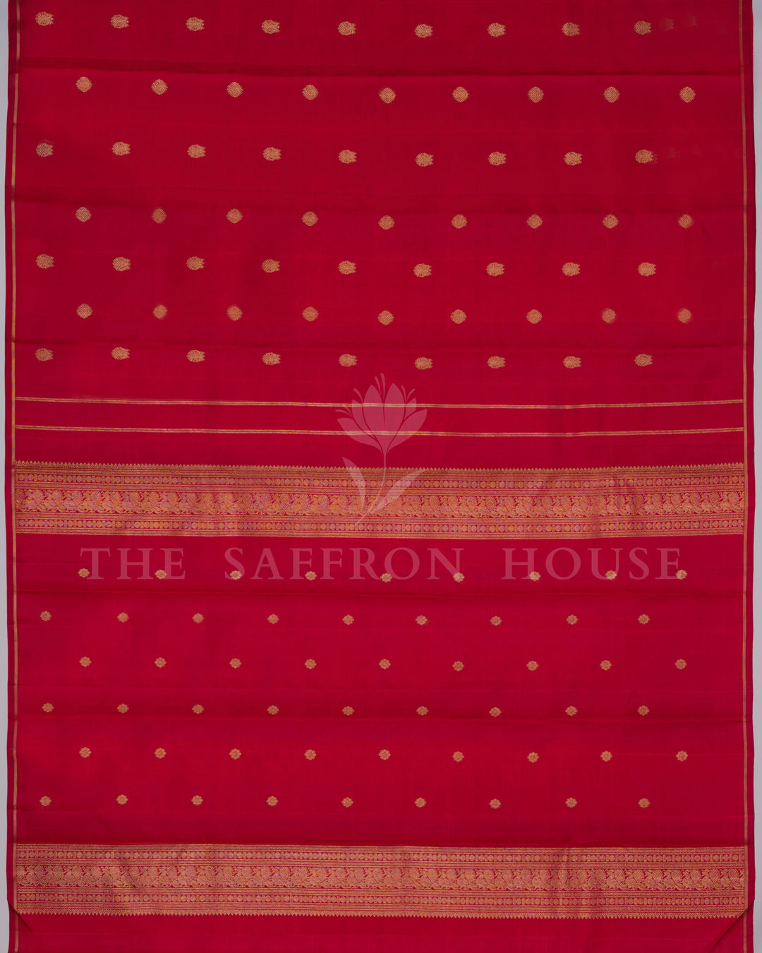 Red And Crimson Red Kanjivaram Silk Saree – The Saffron House