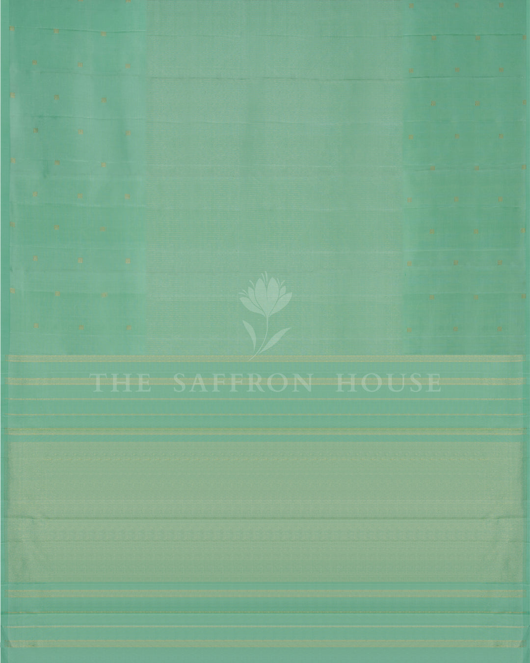 Mint And Green Kanjivaram Silk Saree – The Saffron House
