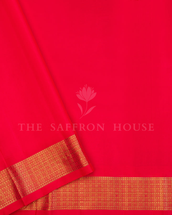 Fanta Orange And Sand Beige Korvai Kanjivaram Silk Saree – The Saffron House
