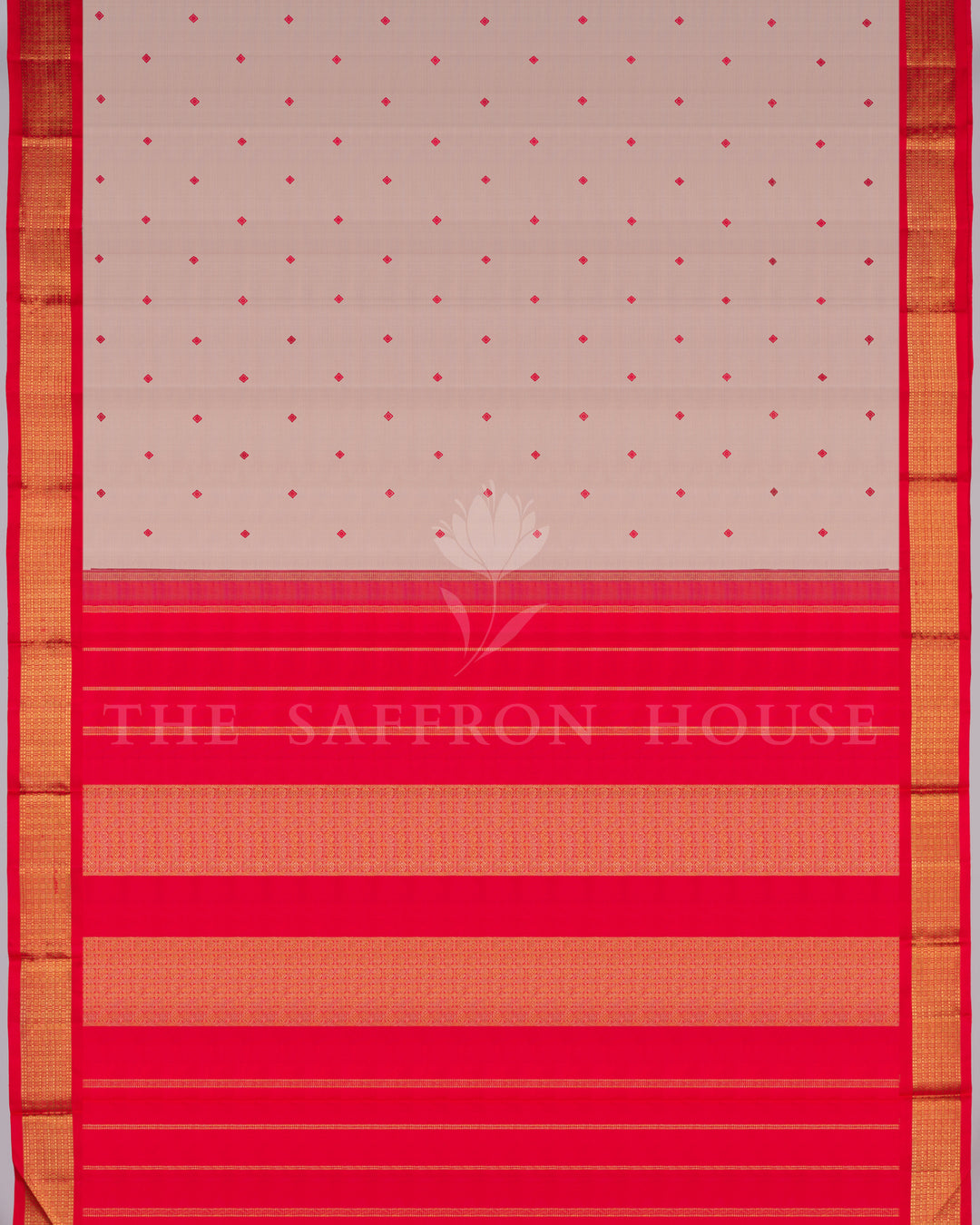 Fanta Orange And Sand Beige Korvai Kanjivaram Silk Saree – The Saffron House