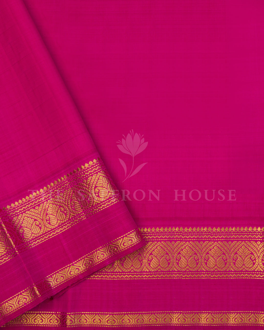Pistachio Green And Rani Pink Korvai Kanjivaram Silk Saree – The Saffron House