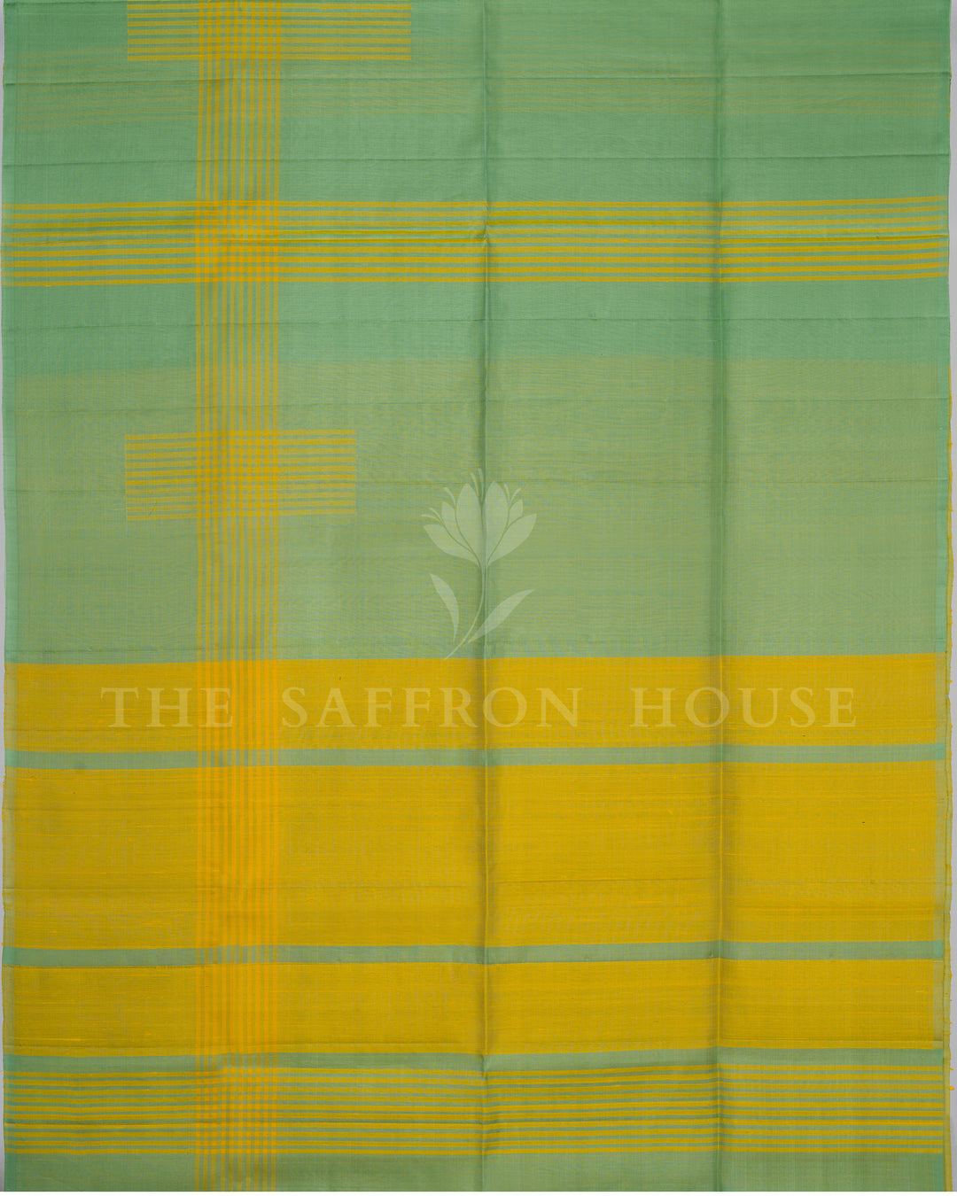 Green And Yellow Soft Silk Saree – The Saffron House