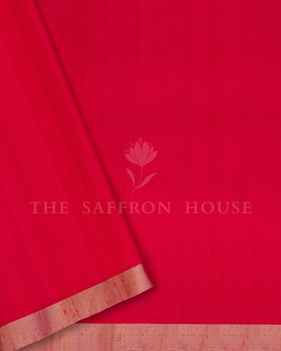 Red And Chilli Red Tussar Silk Saree – The Saffron House