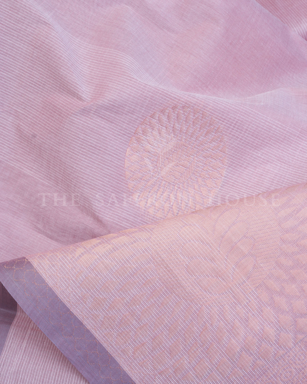 Rose And Lavender Kattam Kanjivaram Silk Saree – The Saffron House