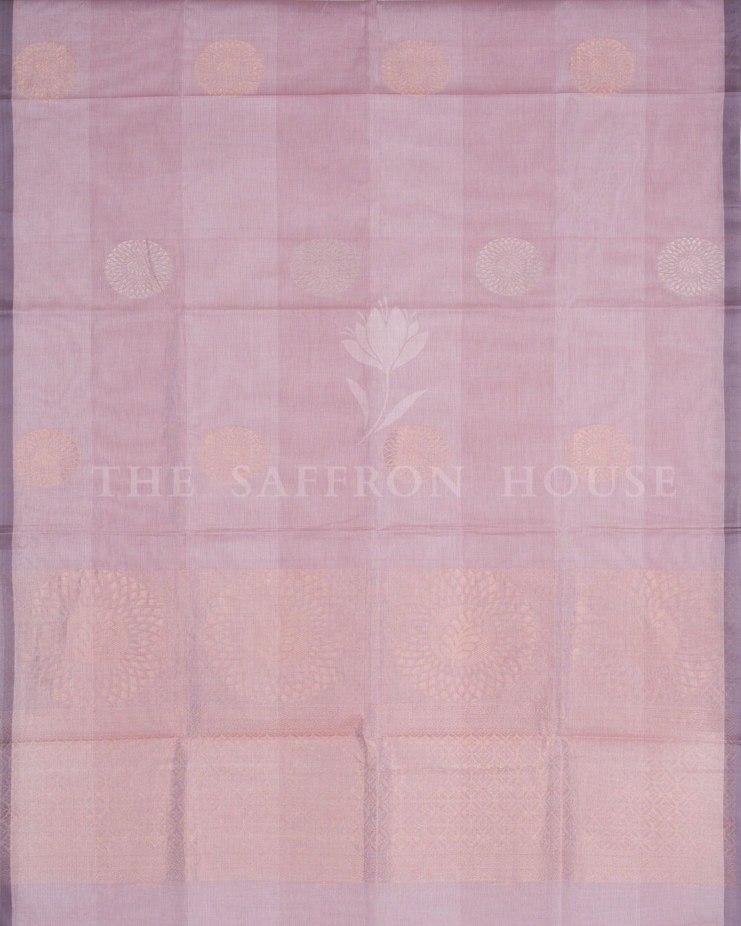 Rose And Lavender Kattam Kanjivaram Silk Saree – The Saffron House
