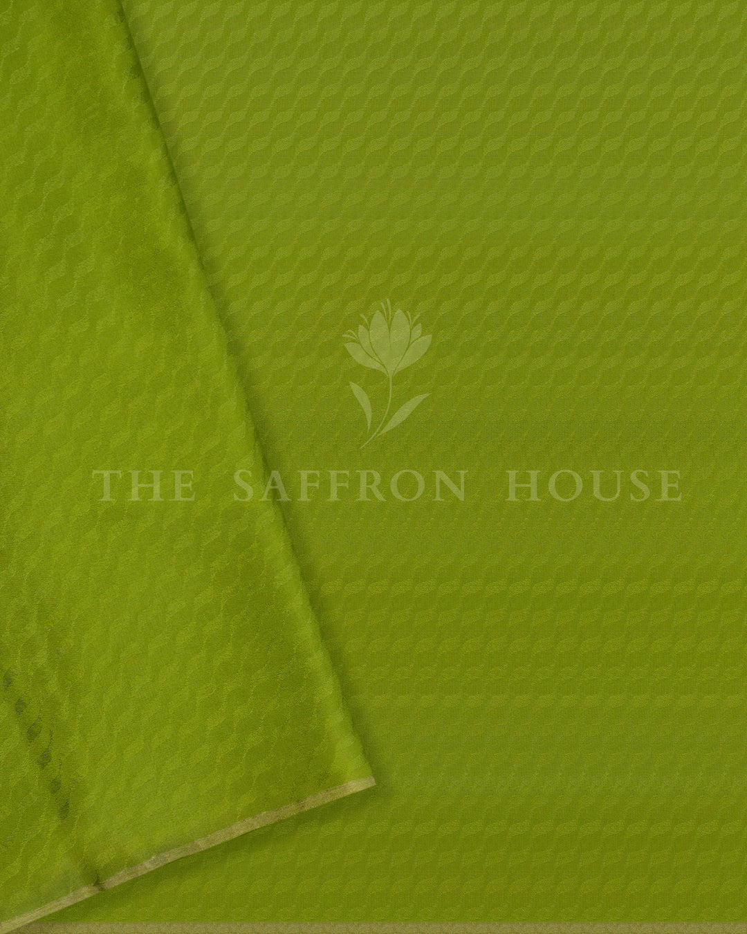 Ivory And Lime Green Georgette Banarasi Saree – The Saffron House