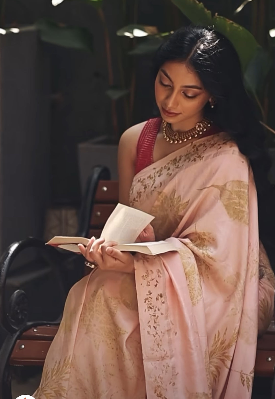 Kanchi Eco Print Kanjivaram Silk Saree – The Saffron House