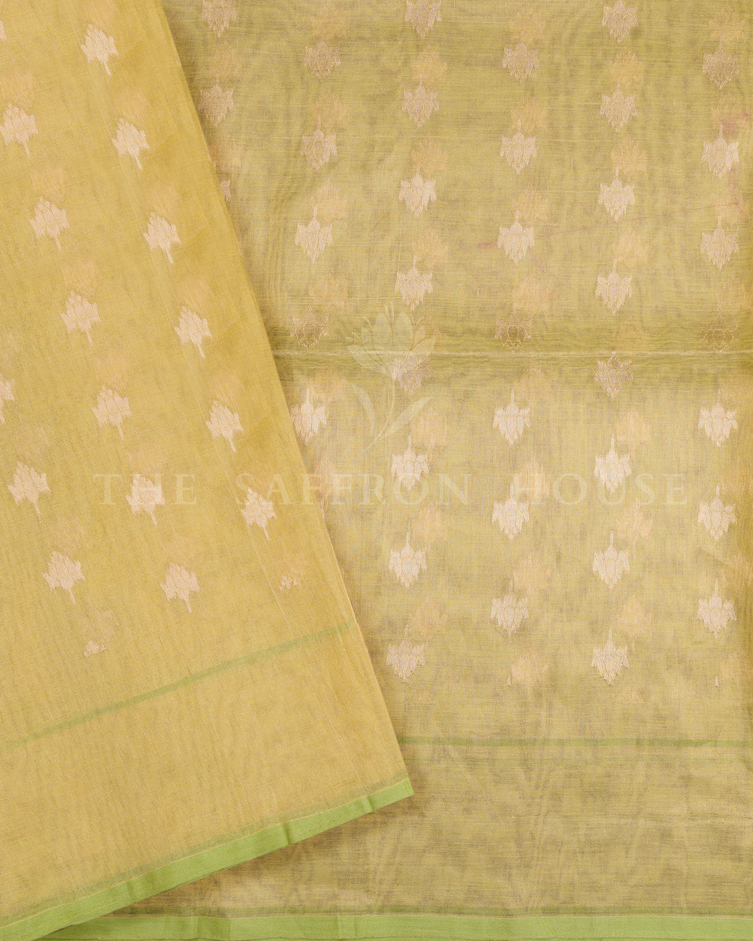 Antique Gold And Sand Beige Kora Banarasi Silk Saree – The Saffron House