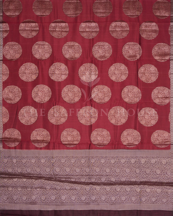 Wine Eri Silk Saree – The Saffron House