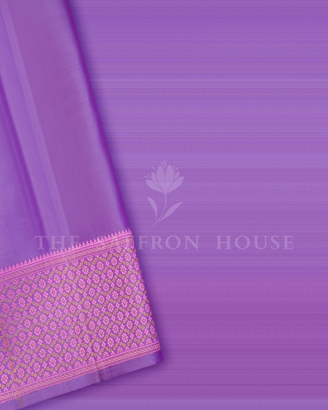Lavender And Purple Kanjivaram Silk Saree – The Saffron House