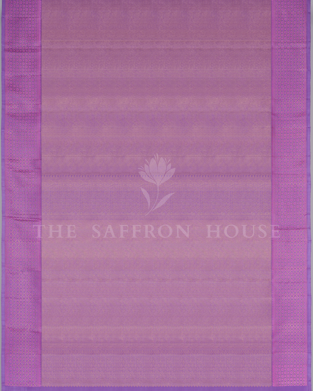 Lavender And Purple Kanjivaram Silk Saree – The Saffron House