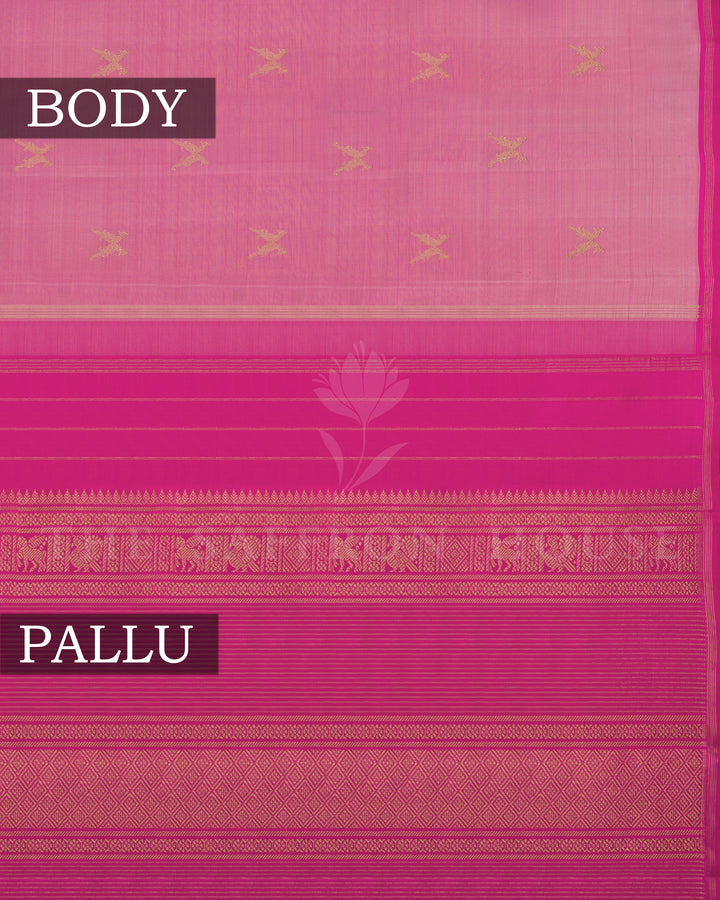 Magenta Pink Brocade Kanjivaram Silk Saree – The Saffron House