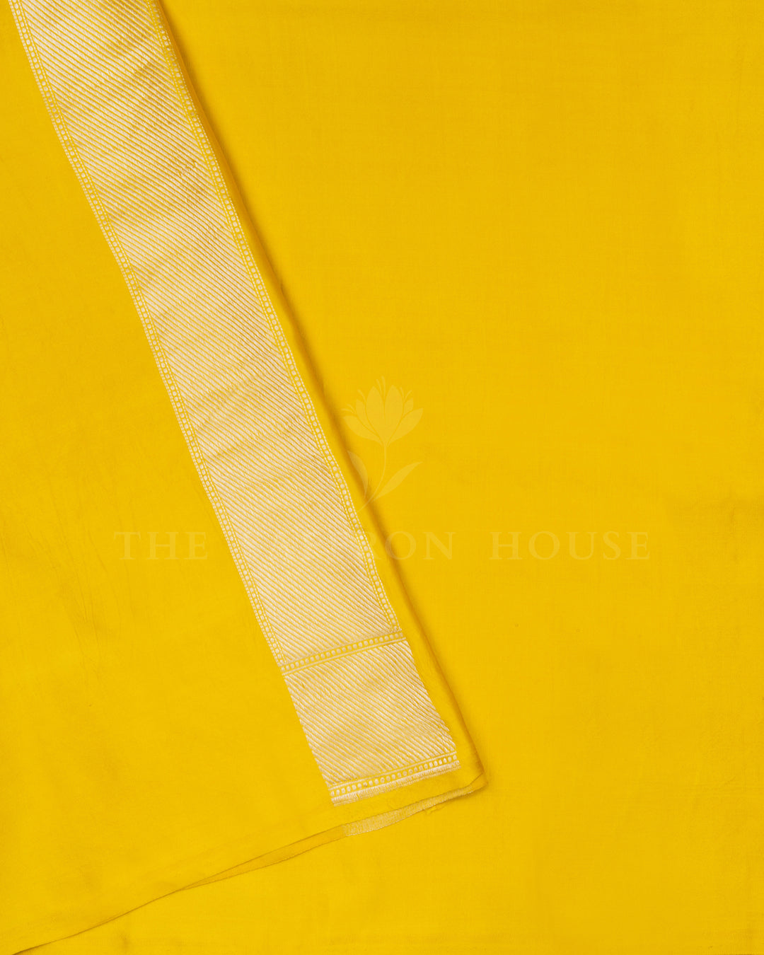 Lemon Yellow Banarasi Silk Saree – The Saffron House