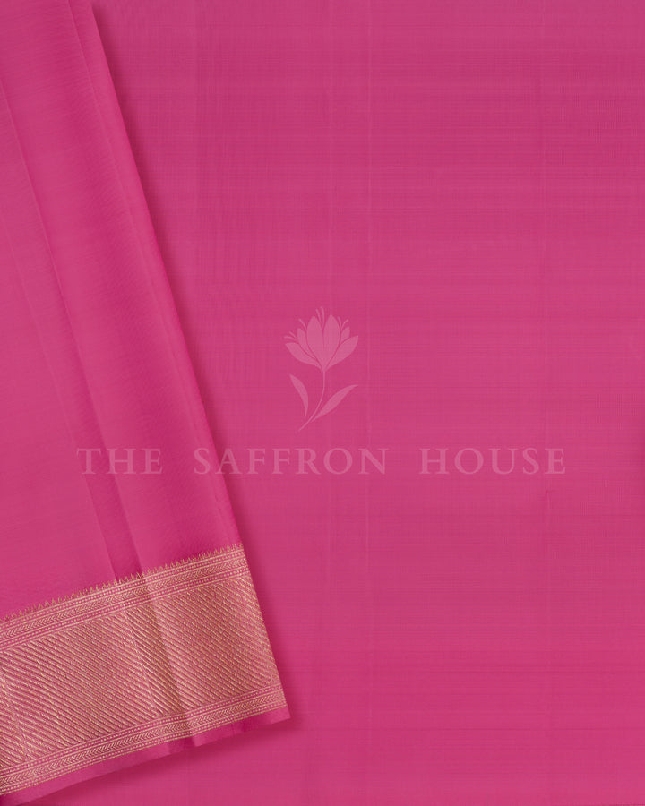 Blush Rose Brocade Kanjivaram Silk Saree – The Saffron House