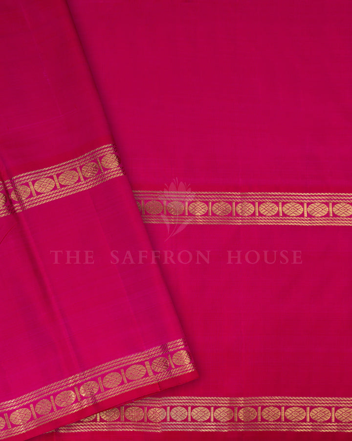 Pink Kattam Kanjivaram Silk Saree – The Saffron House