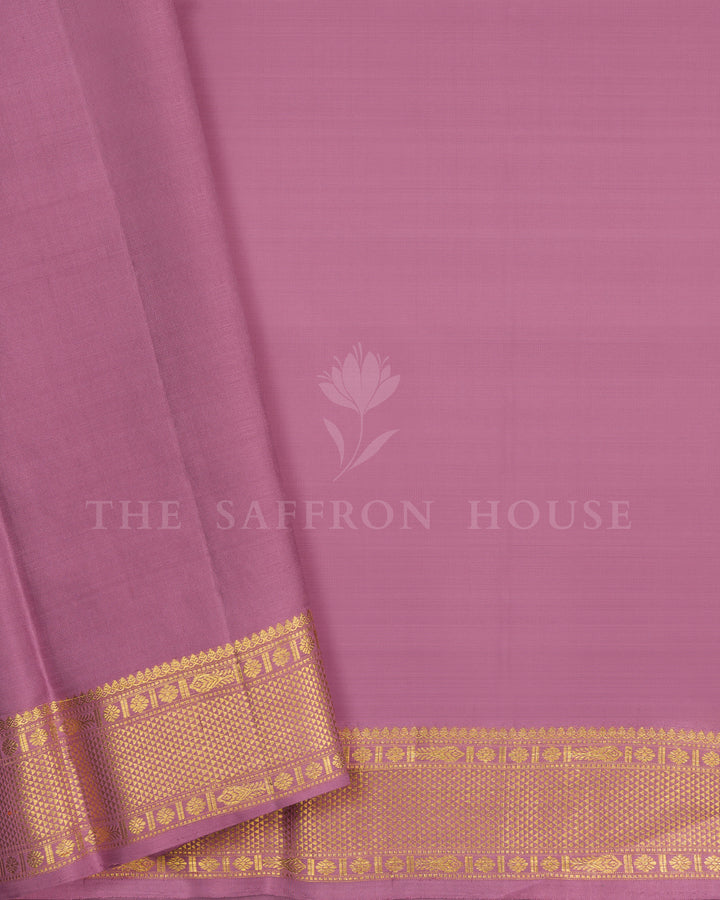 Light Lavender Handwoven Pastel Kanjivaram Silk Saree - TSH2506329