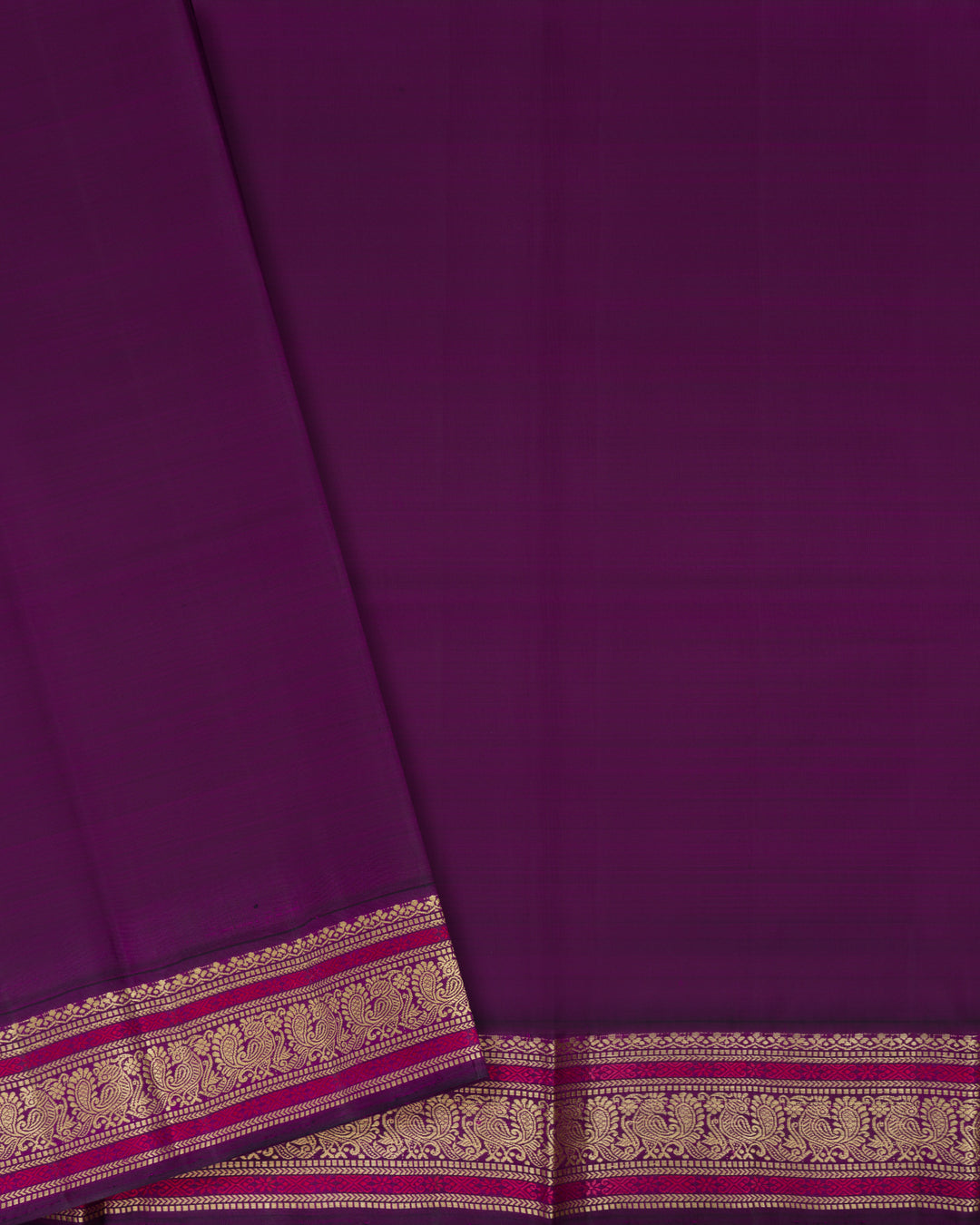 Lilac And Purple Kattam Kanjivaram Silk Saree – The Saffron House