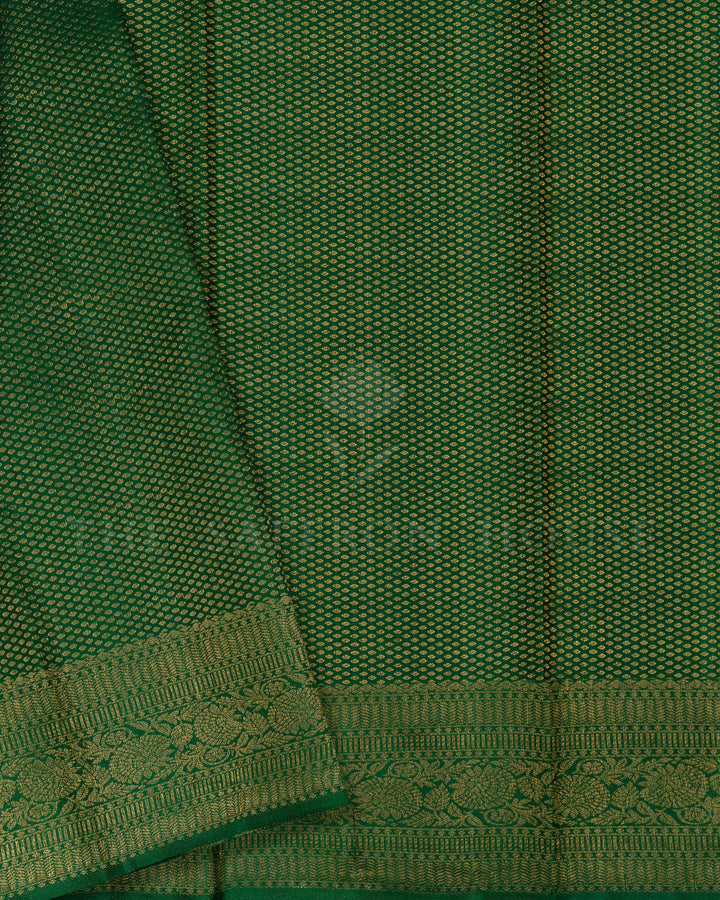 Pistachio Green Tissue Kanjivaram Silk Saree – The Saffron House