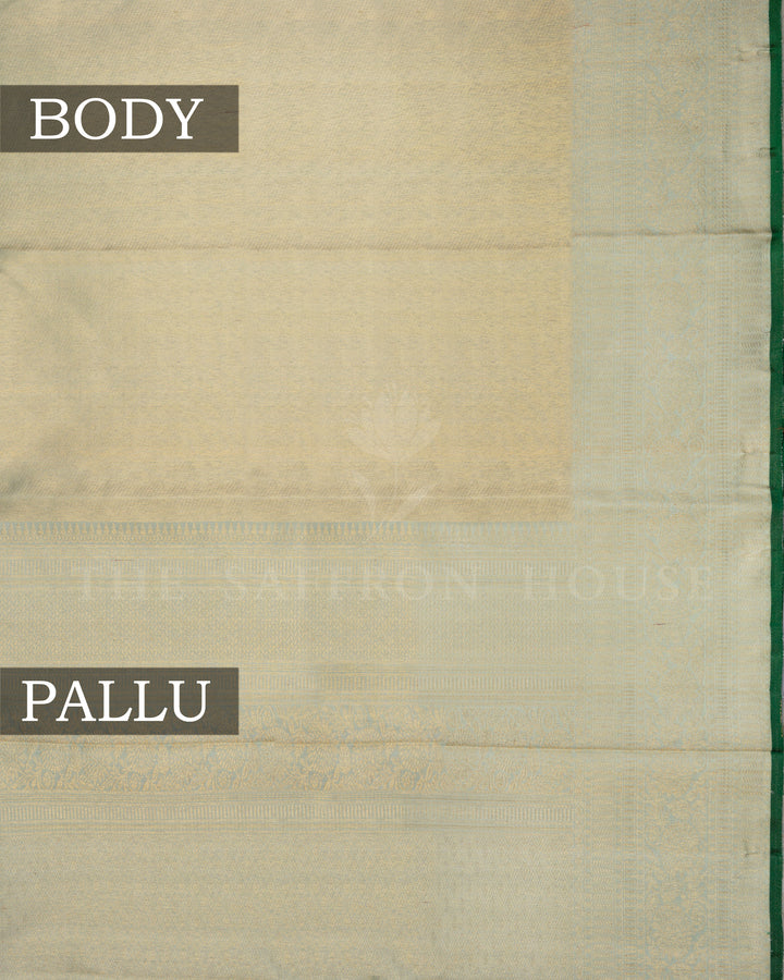 Pistachio Green Tissue Kanjivaram Silk Saree – The Saffron House