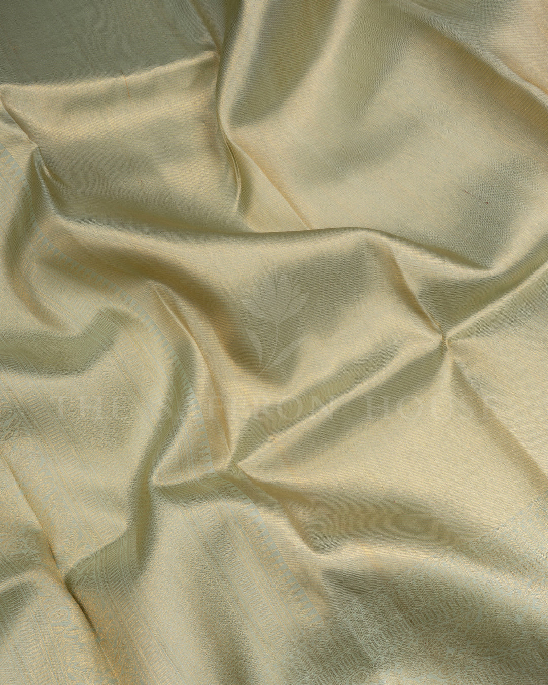 Pistachio Green Tissue Kanjivaram Silk Saree – The Saffron House