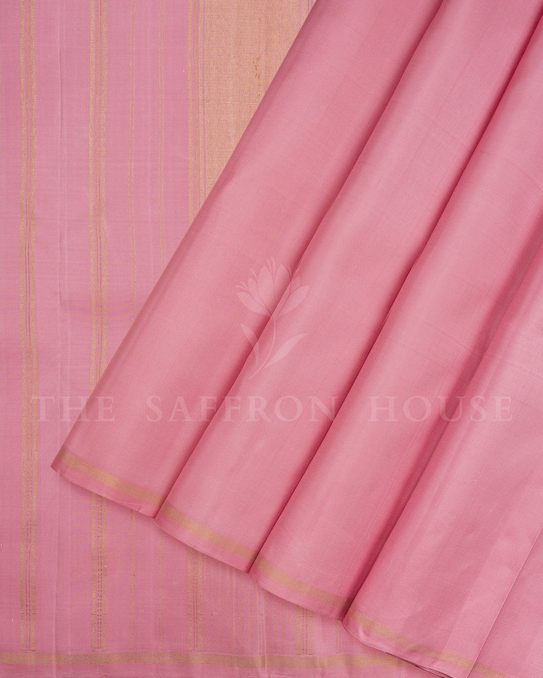 Petal Pink Kanjivaram Silk Saree – The Saffron House