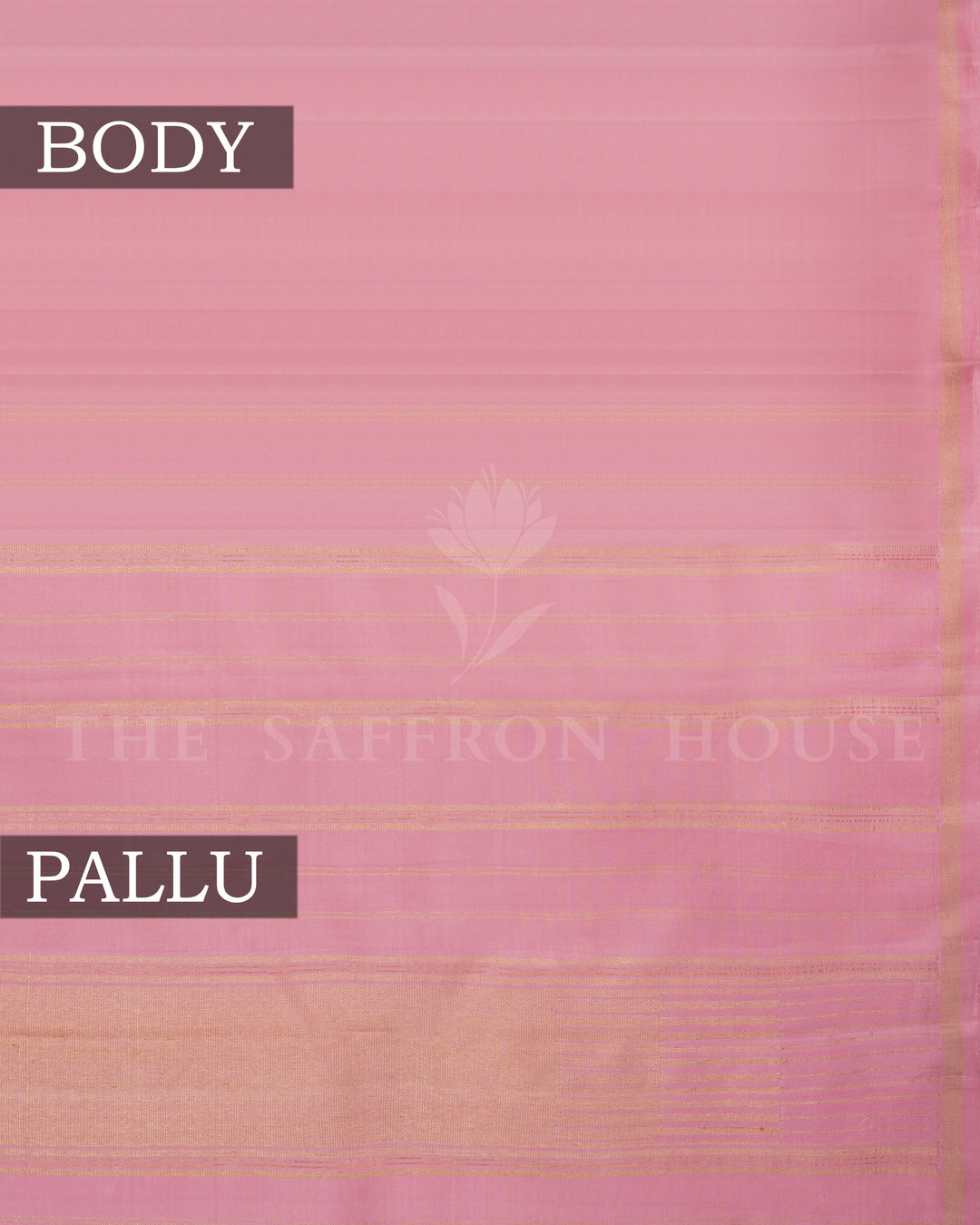 Petal Pink Kanjivaram Silk Saree – The Saffron House