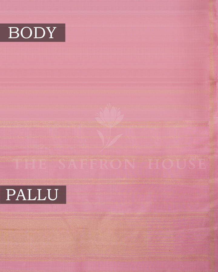 Petal Pink Kanjivaram Silk Saree – The Saffron House