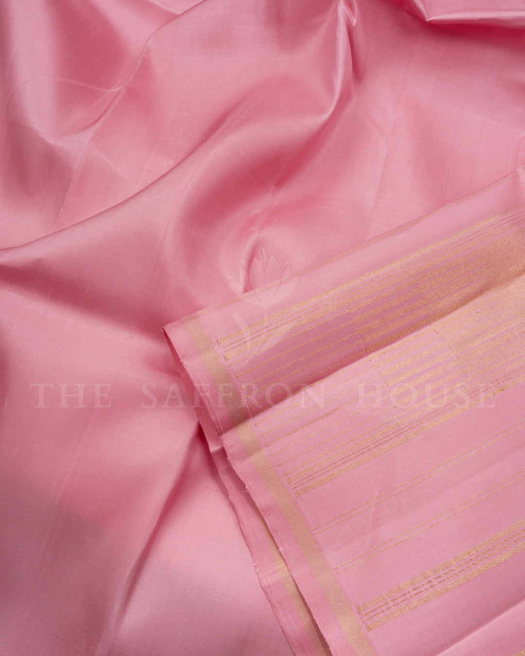 Petal Pink Kanjivaram Silk Saree – The Saffron House