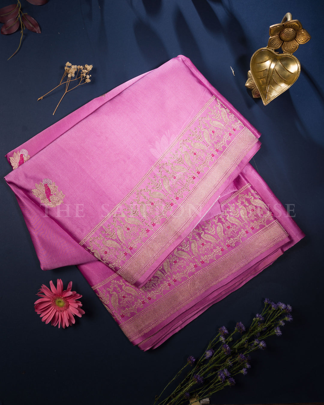 Rani Pink Mashru Banarasi Saree – The Saffron House