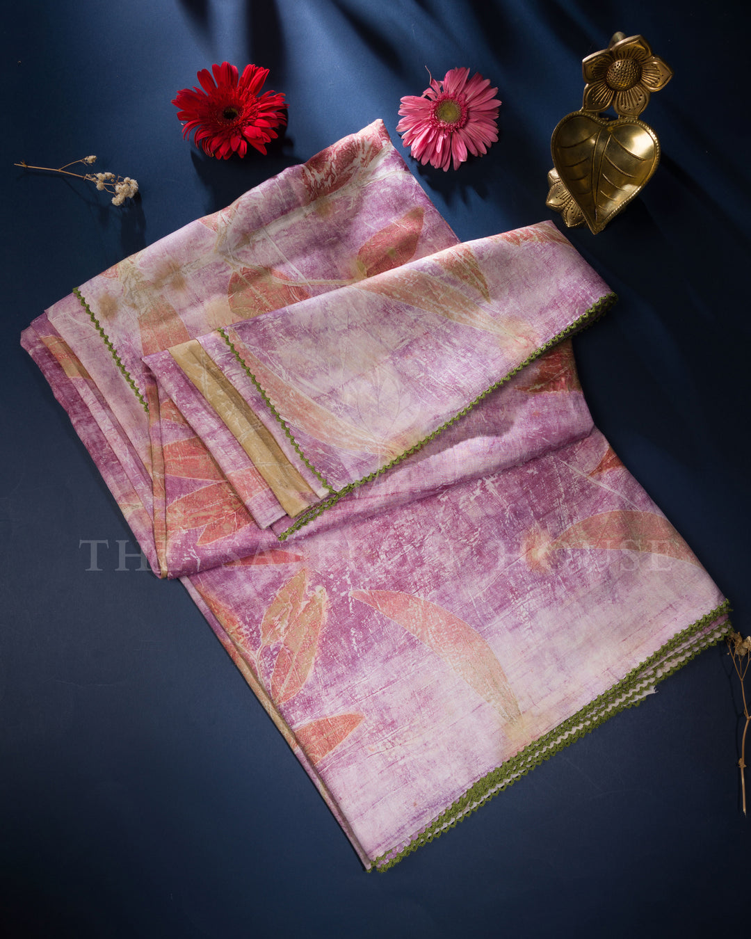 Mauve And Pink Mulberry Silk Saree – The Saffron House