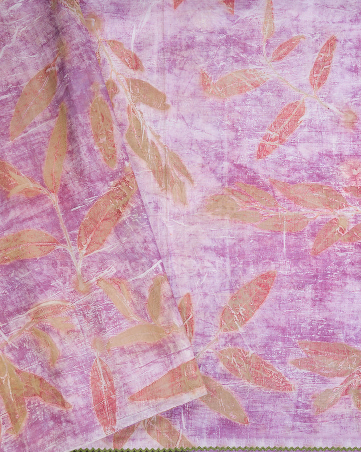 Mauve And Pink Mulberry Silk Saree – The Saffron House