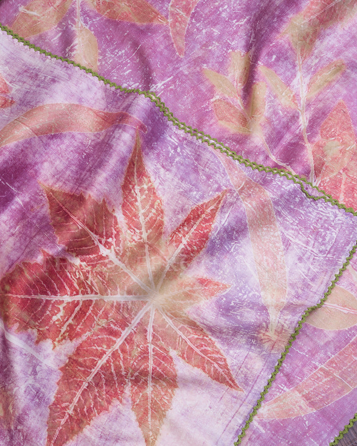 Mauve And Pink Mulberry Silk Saree – The Saffron House