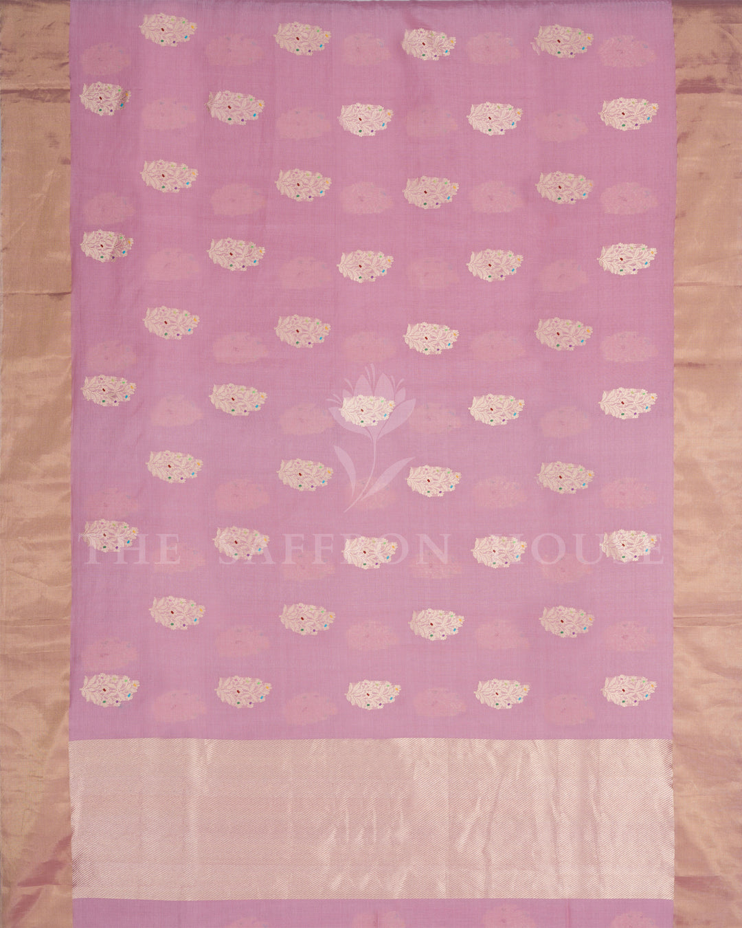 Mauve And Pink Banarasi Silk Saree – The Saffron House