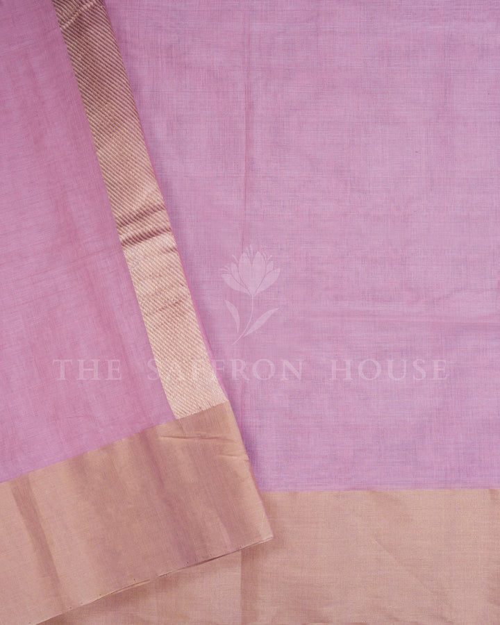 Mauve And Pink Banarasi Silk Saree – The Saffron House
