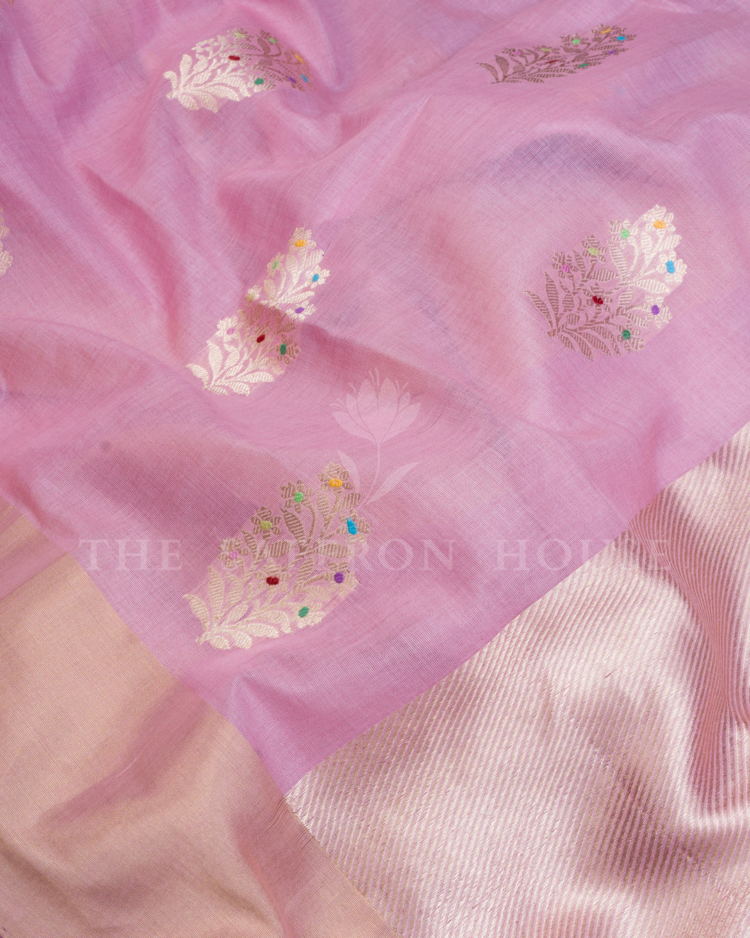 Mauve And Pink Banarasi Silk Saree – The Saffron House