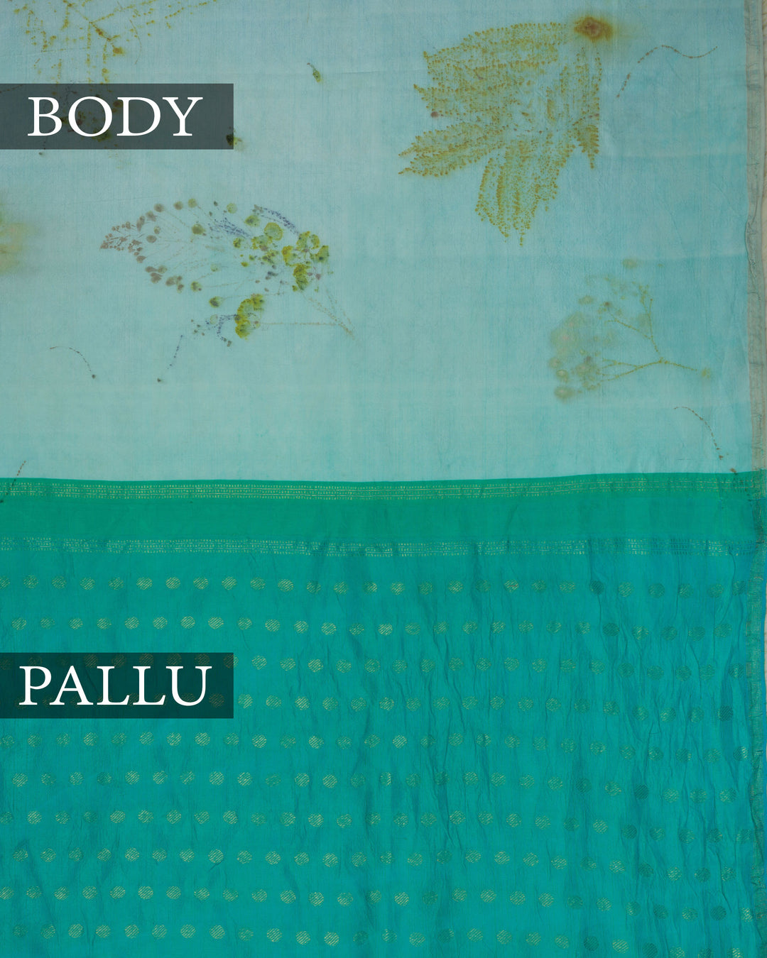 Mint Blue And Ramar Green Kanjivaram Silk Saree – The Saffron House