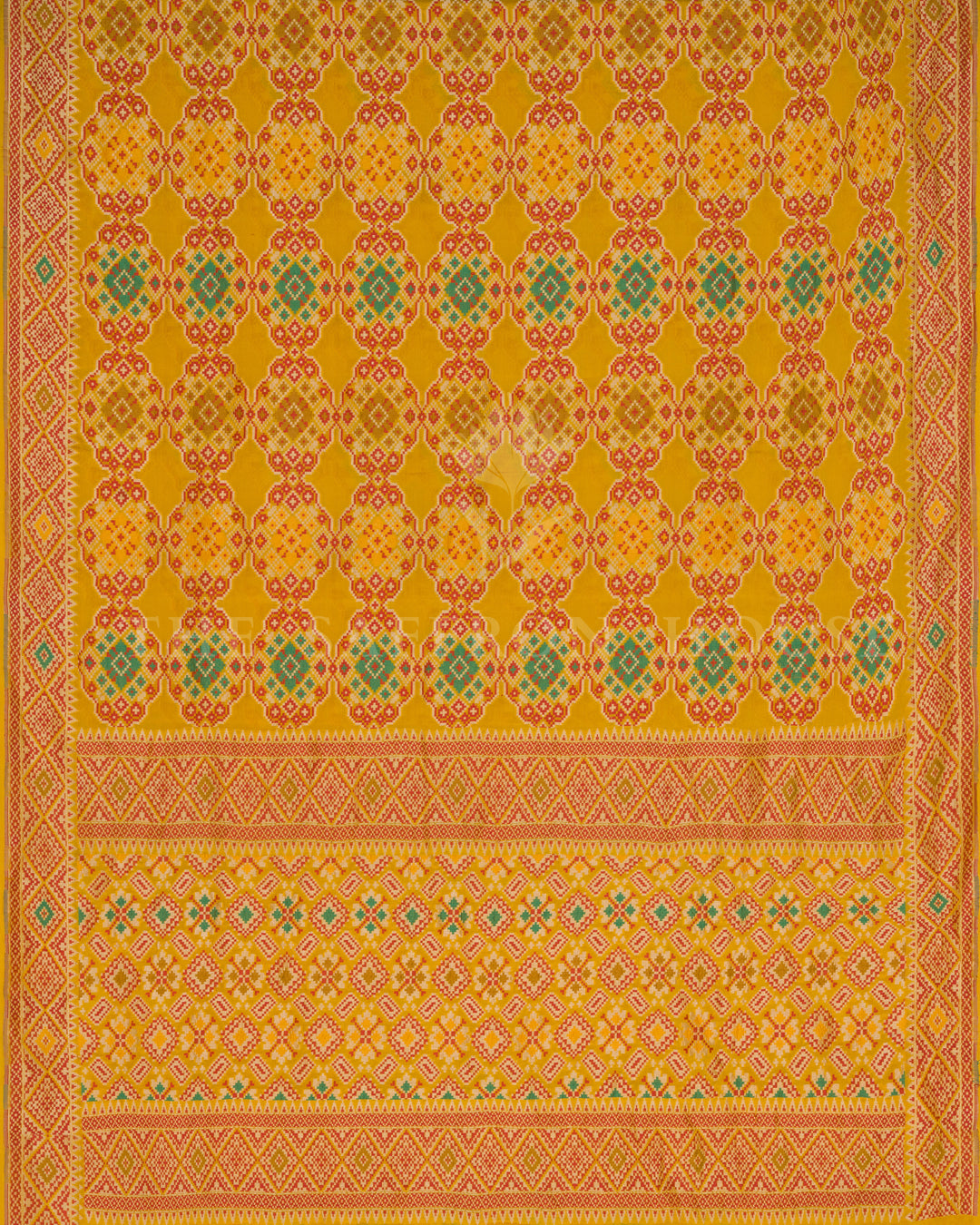 Yellow And Multicolour Georgette Banarasi Saree – The Saffron House