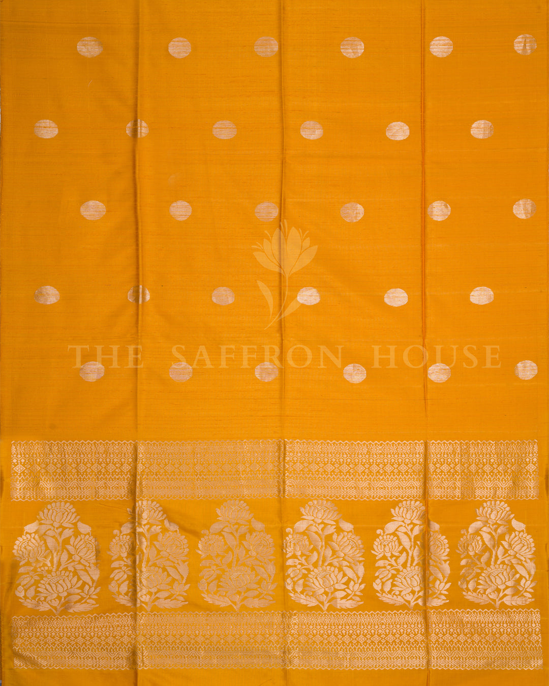 Mustard Gold Tussar Silk Saree – The Saffron House