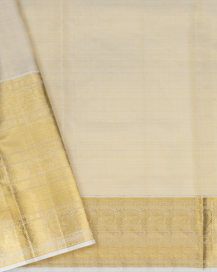 Burnt Orange And Antique Gold Tissue Kanjivaram Silk Saree – The Saffron House