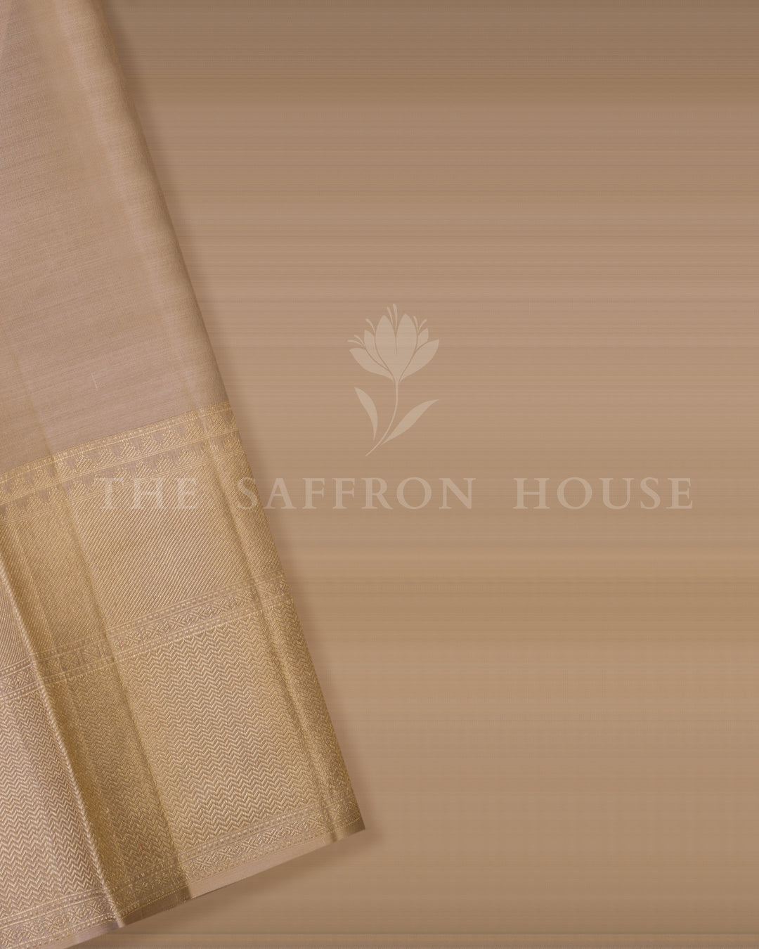 Antique Gold Kanjivaram Silk Saree – The Saffron House